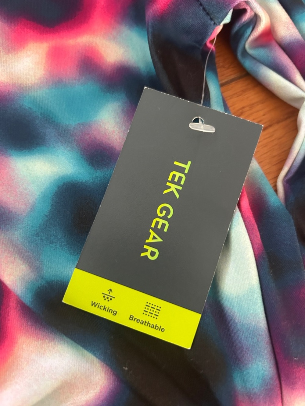 Tek Gear® Soft Tek Ruched Tie Dye Long Sleeve Tee Girls XL (14/16) - Picture 3 of 6